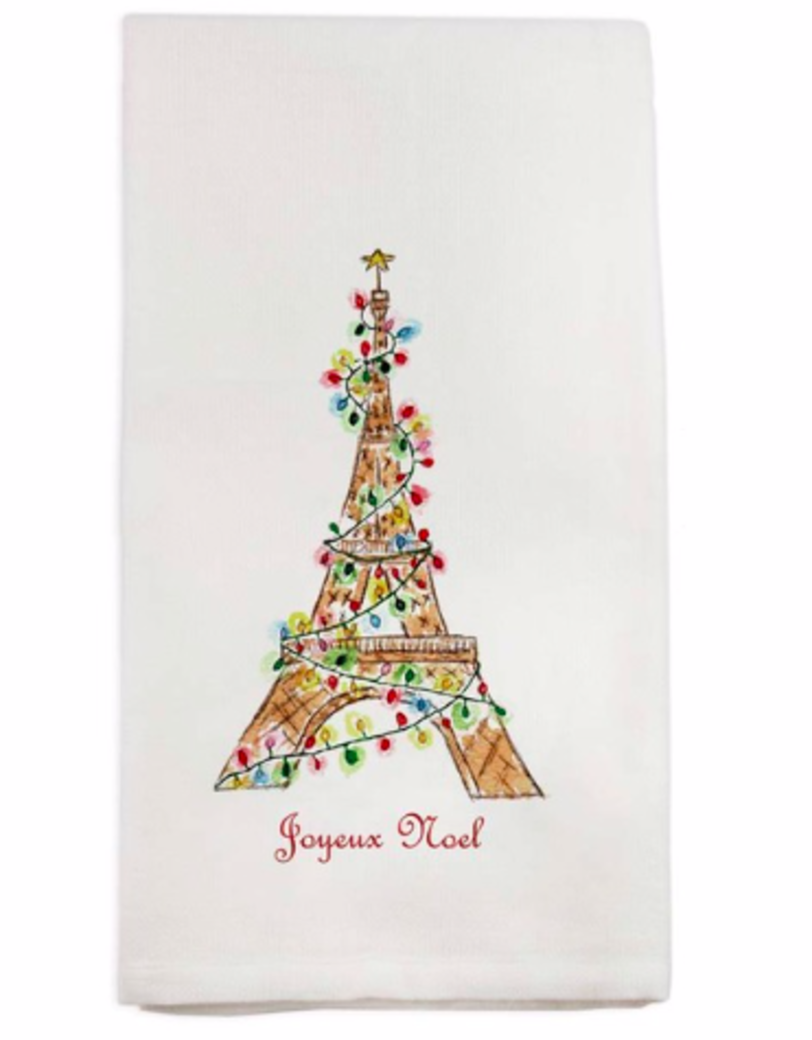 Linen Towel - Eiffel Tower w/Lights 18" x 24" (100% Linen)