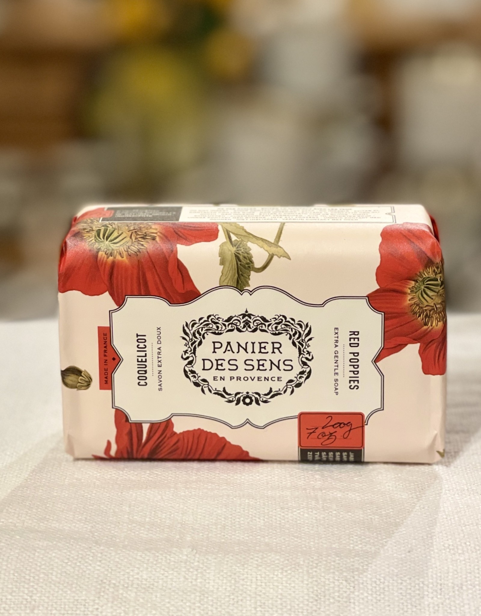 Panier Des Sens Shea Butter Soap Bar Red Poppies  7 oz. - Panier Des Sens