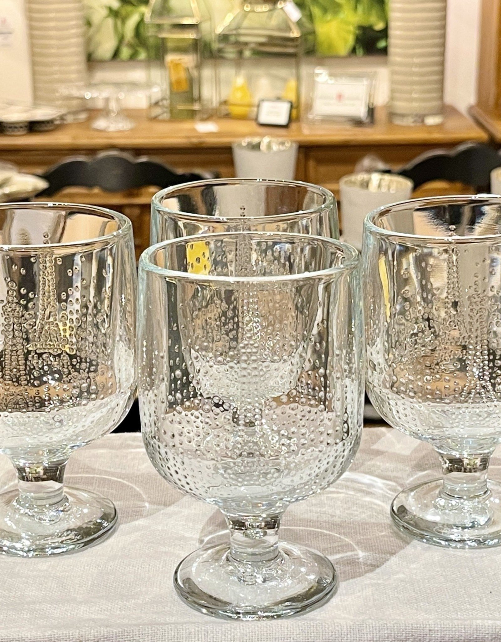 Vintage Crystal Champagne Coupe Gold Rim Glasses, Set of 4