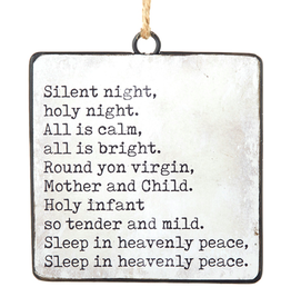 Silent Night Disc Ornament - 5"