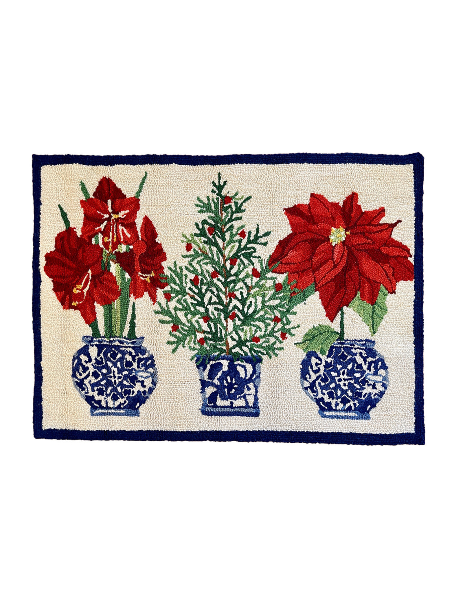 Holiday Chinoiserie Hook Rug - 2' X 3'