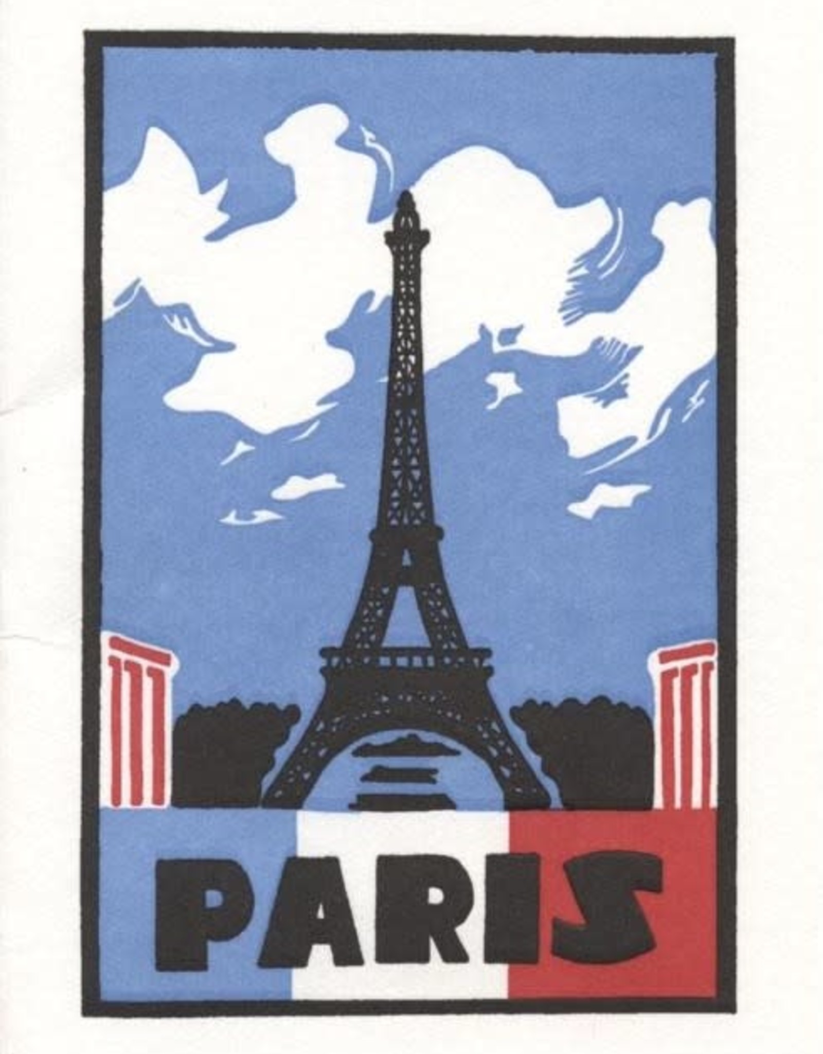 Paris  Letterpress Card