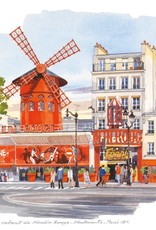 Le Cabaret du Moulin Rouge, Montmartre Greeting Card - 6" x 6"