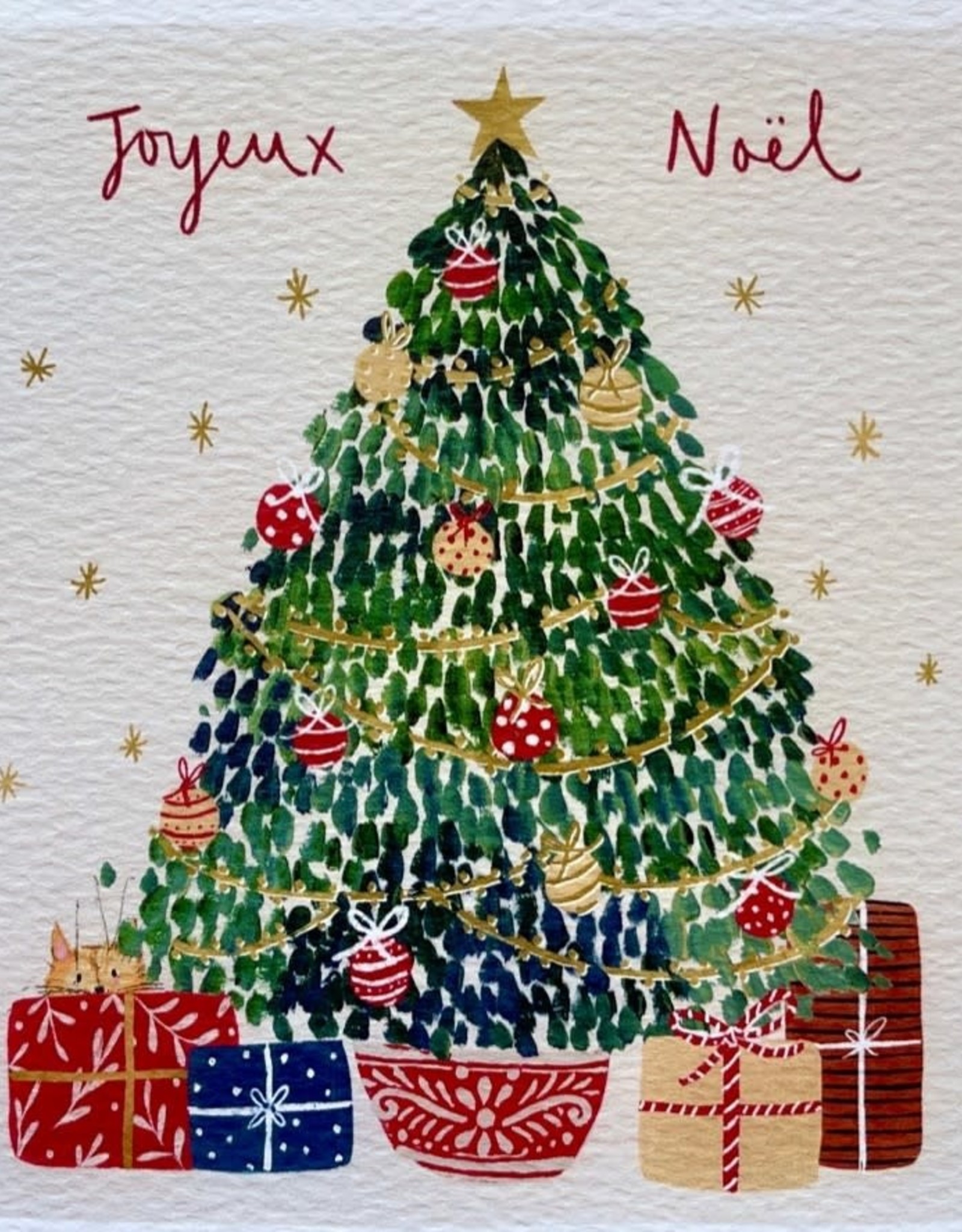 Joyeux Noel (Louise Mulgrew) Christmas Card - 6" x 6"