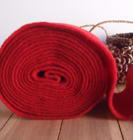 Red Austrian Wool Ribbon 4"  x  5.5  yards