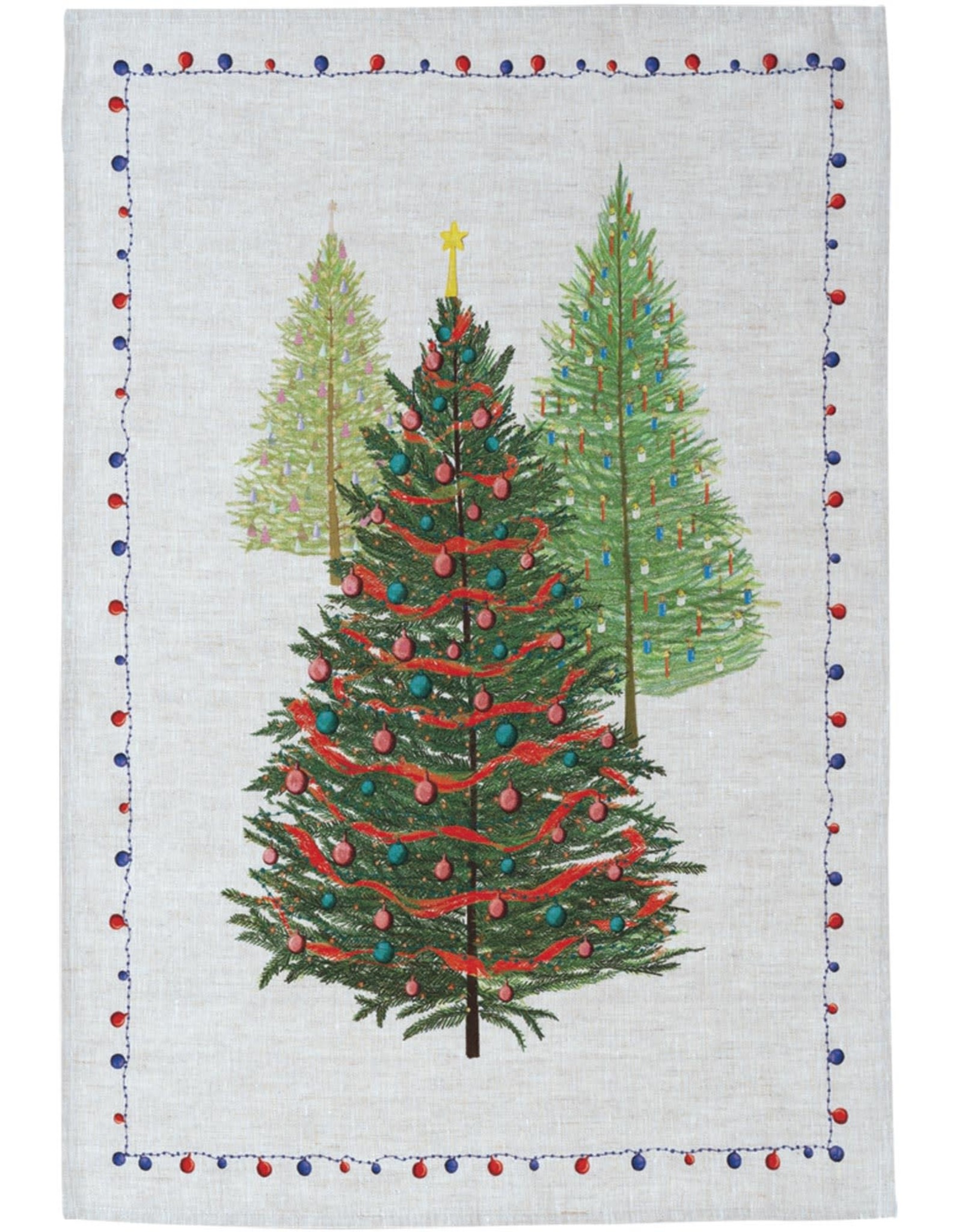 Italian Linen -  Fairy Trees-Three Naturale Kitchen Towel - 20" x 28"