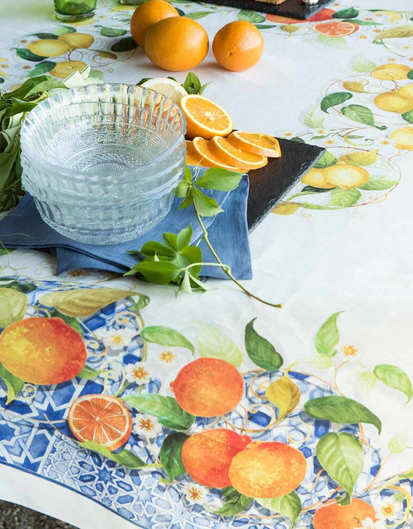 Italian Linen - Sevillana Tablecloth - 67" x 67"