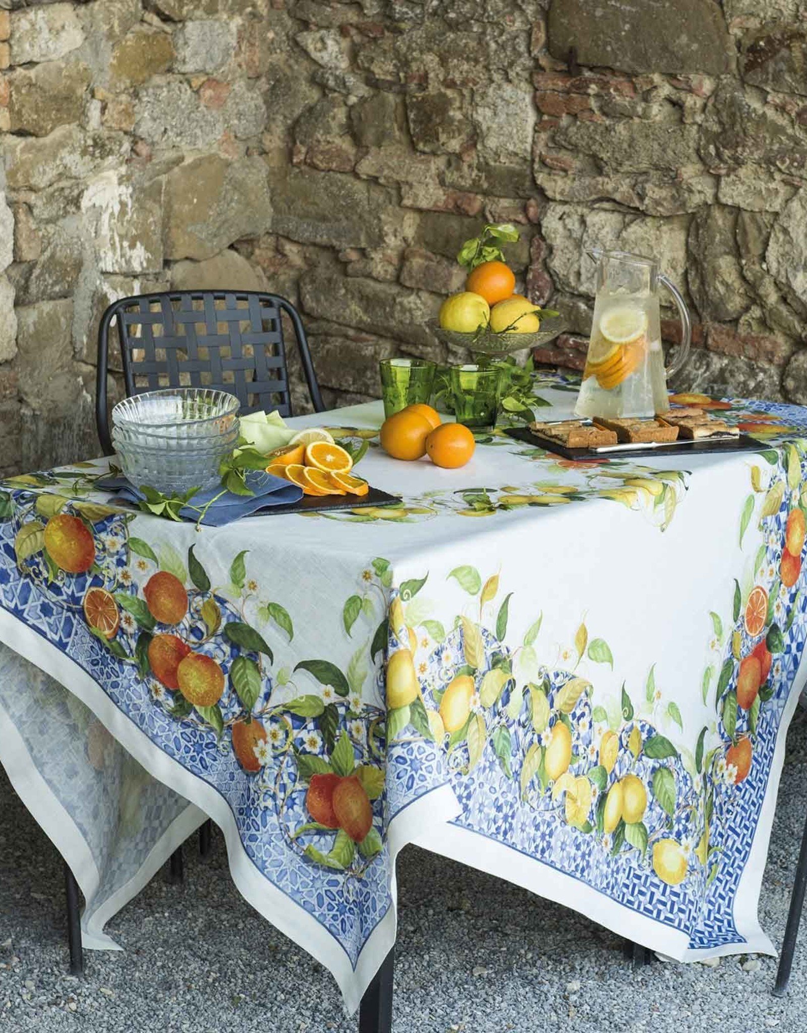 Italian Linen - Sevillana Tablecloth - 67" x 67"