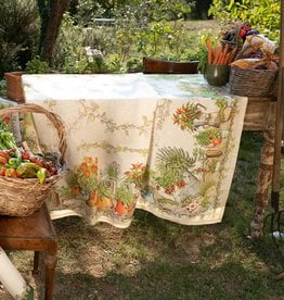 Italian Linen - Balcon Potager Tablecloth - 67" x 67"