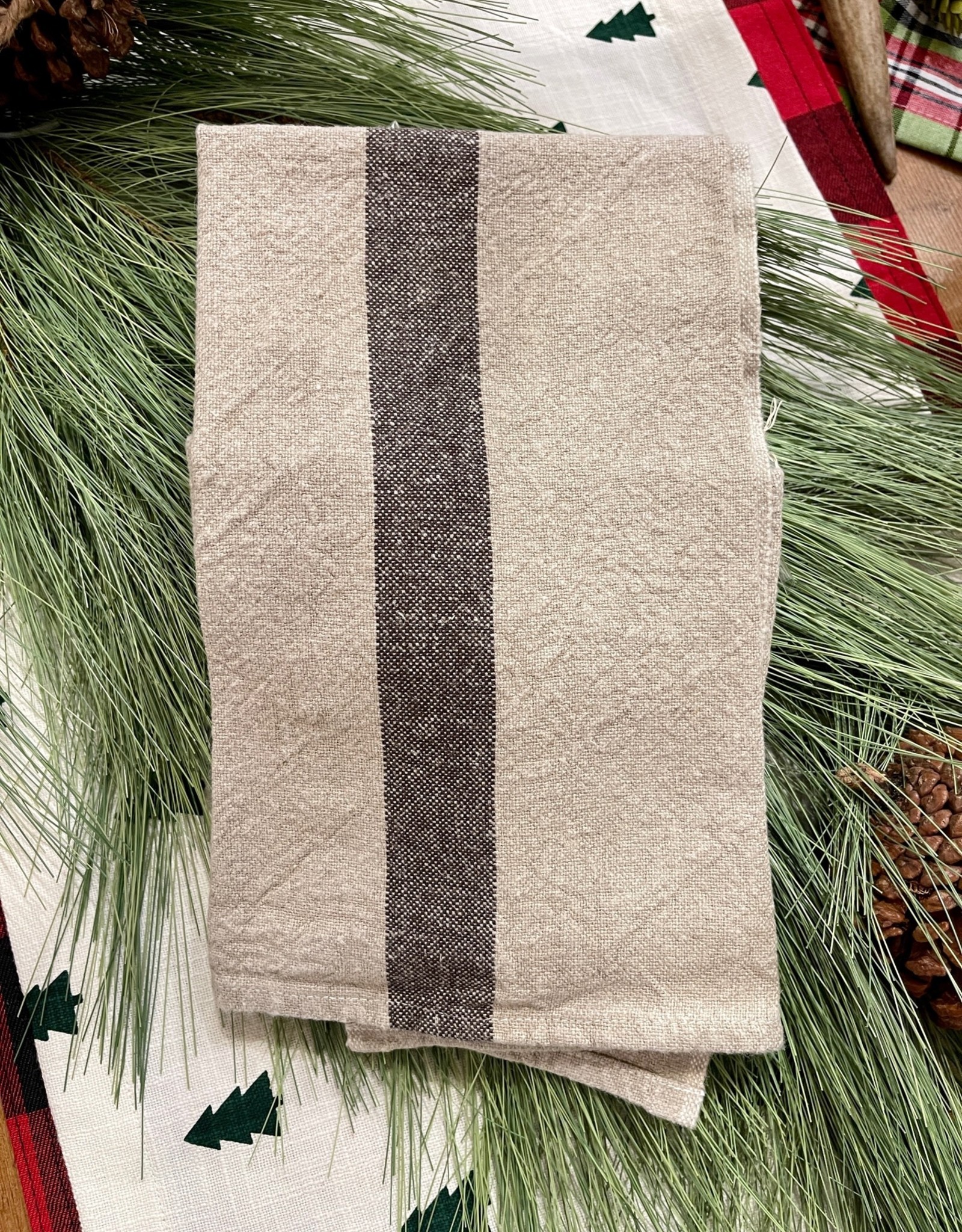 Charvet Editions Charvet Editions - Bistro Towel DouDou Natural/Brown (Marro) - 18" x 30"