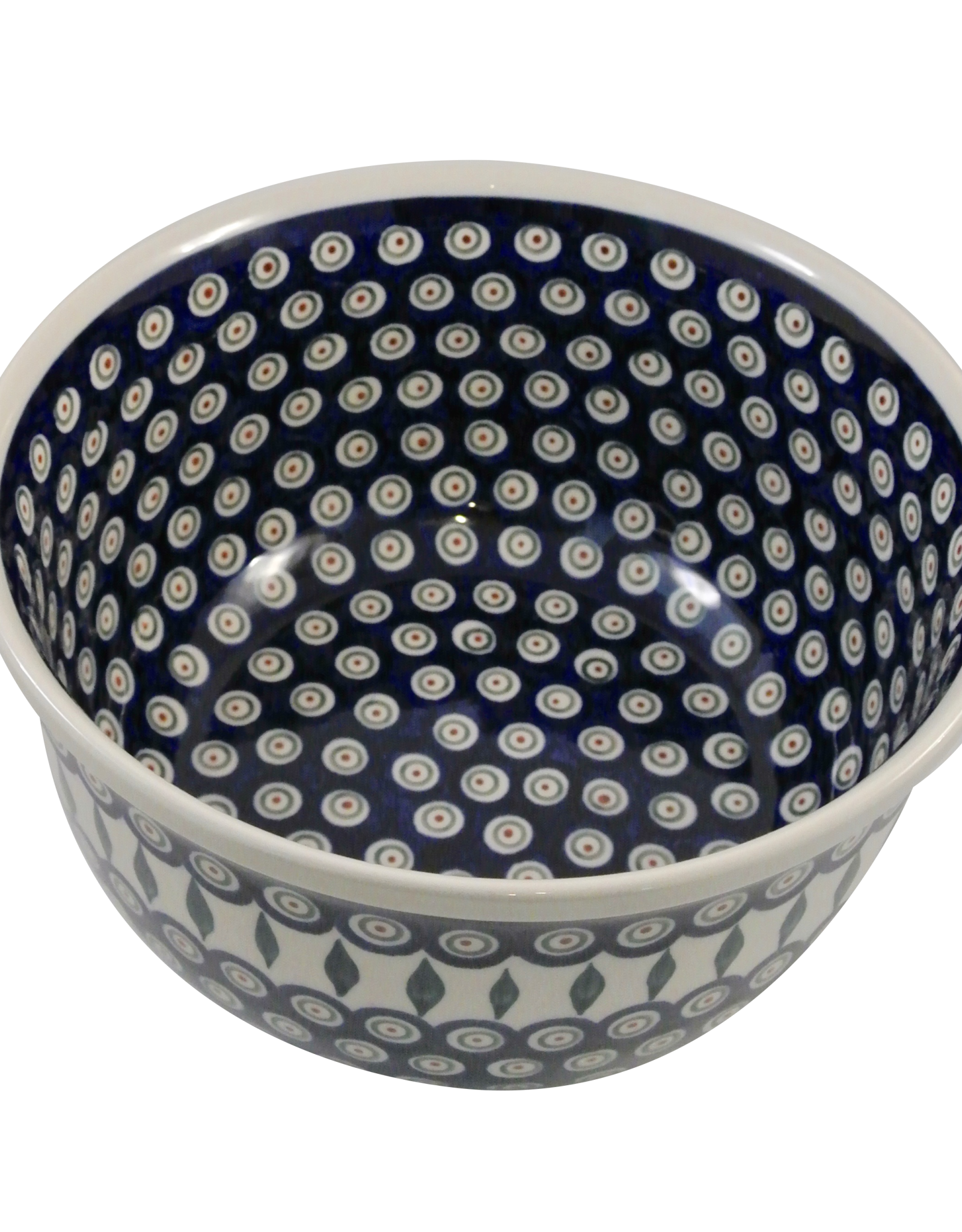 Large Serving Bowl (1) Peacock Pattern (852) - Wide Bottom