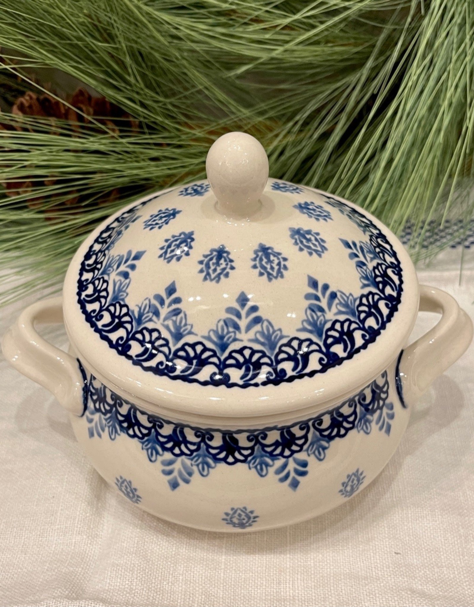 Soup Bowl Tureen LID ONLY - Blue Garden - .75L (25 oz)