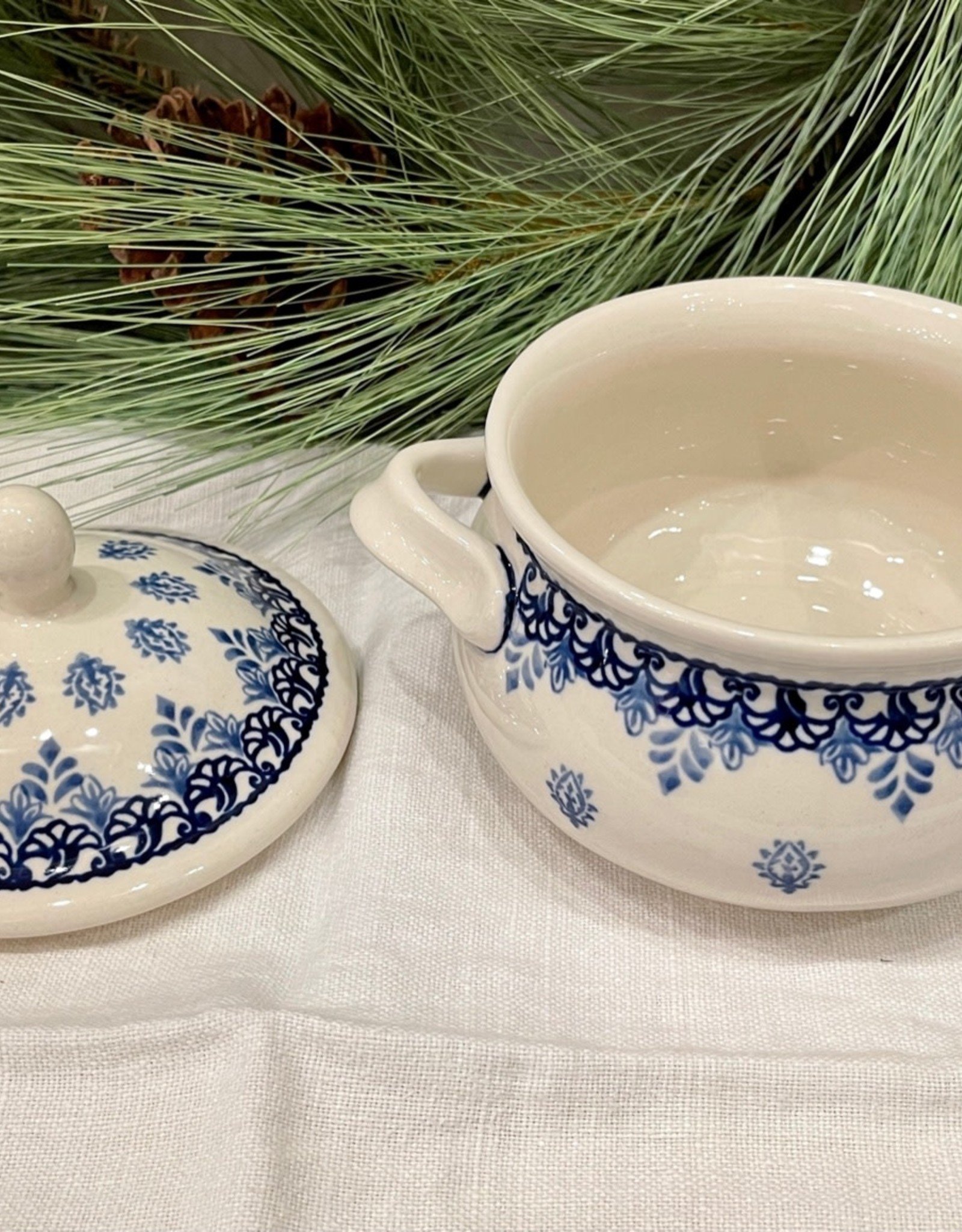 Soup Bowl Tureen LID ONLY - Blue Garden - .75L (25 oz)