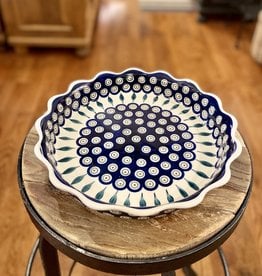 Scalloped Dish - Peacock