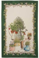 Italian Linen - Balcon Potager Verde Kitchen Towel 20" x 28"