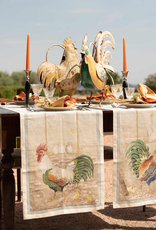 Italian Linen - Roosters Cream Table Runner 18" X 67"