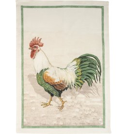 Italian Linens - Roosters Bianco Kitchen Towel 20" x 28"