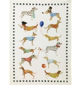 Italian Linen - Best Friends Cani Kitchen Towel 20"x 28" Bianco