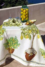Italian Linen - Limonaia Cream Tablecloth 67" x 67"