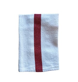 Charvet Editions Charvet Editions - Bistro Towel DouDou White/RED (Rouge) - 18" x 30"