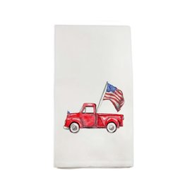 Towel - Red Truck w/Flag