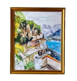 Darling Lemon "Amalfi Coast"  by Ksenia Phillips " 18 1/4 x 22 1/2" Framed