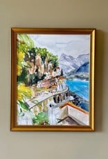 Darling Lemon "Amalfi Coast"  by Ksenia Phillips " 18 1/4 x 22 1/2" Framed