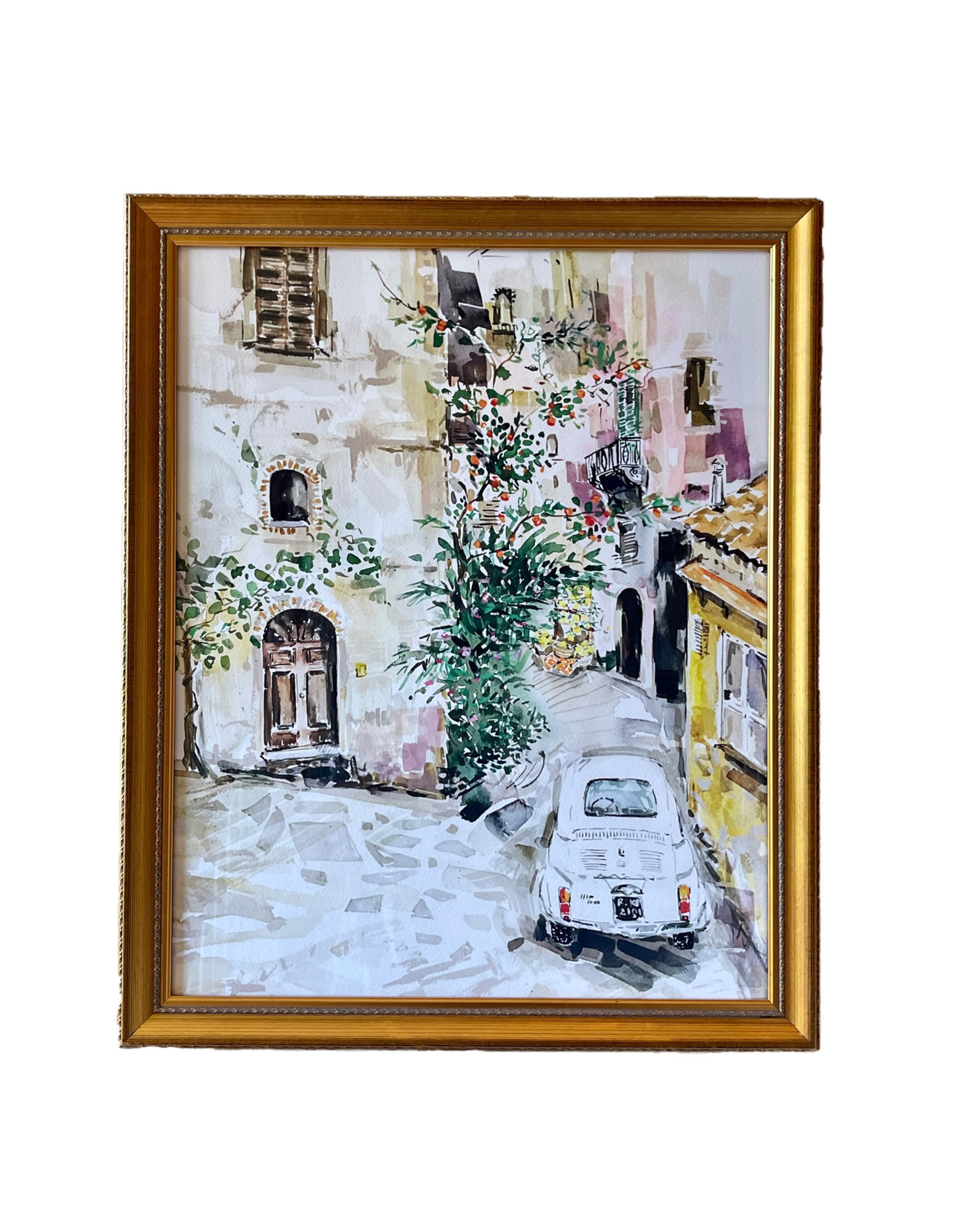 Darling Lemon "Somewhere in Italy"  by Ksenia Phillips " 18 1/4 x 22 1/2" Framed
