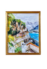 Darling Lemon "Amalfi Coast"  by Ksenia Phillips 12" x 15" Framed