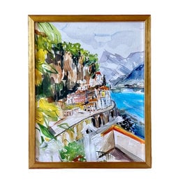 Darling Lemon "Amalfi Coast"  by Ksenia Phillips 12" x 15" Framed