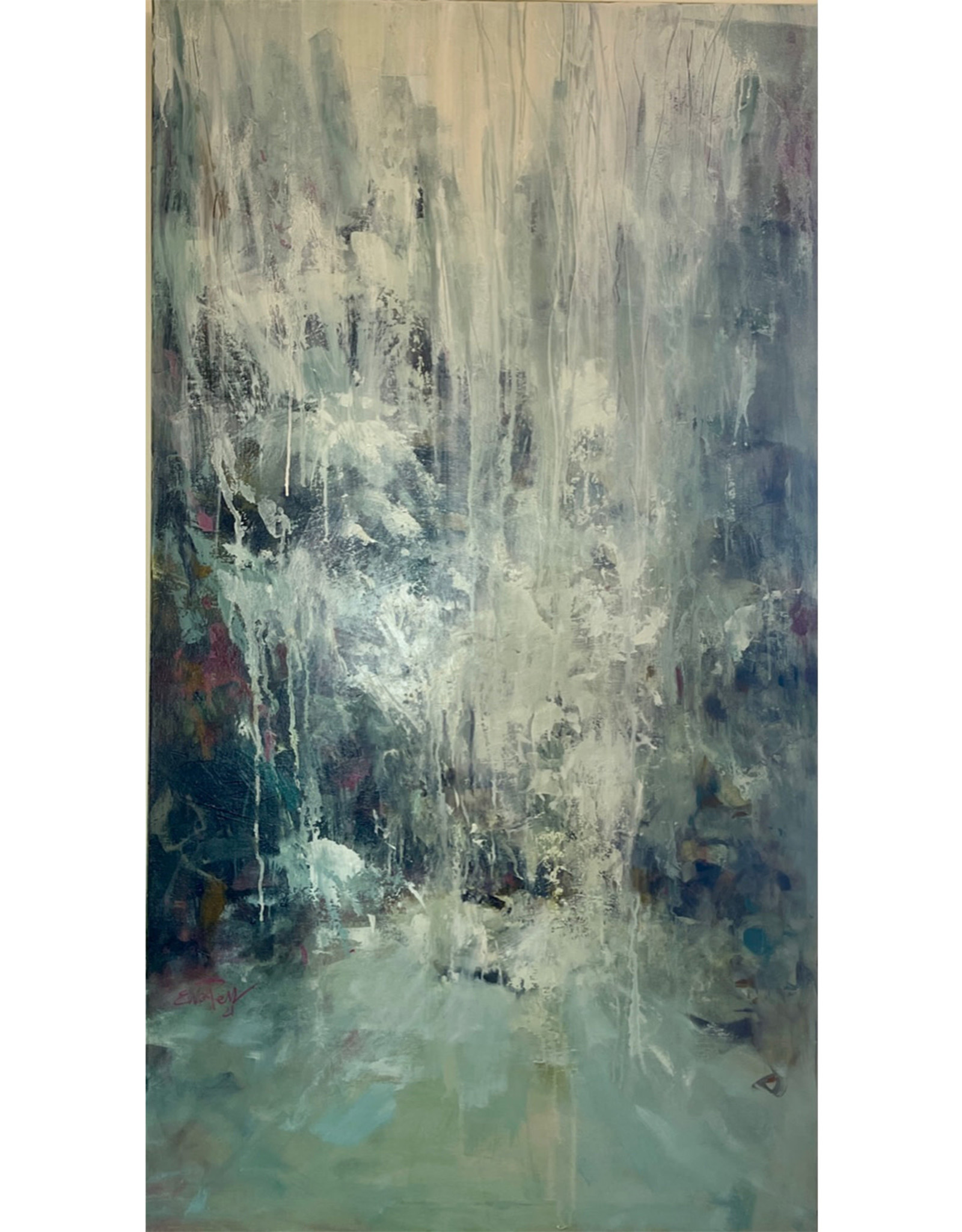 Waterfall (2 ft x 4 ft) by Ewa Perz