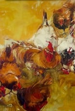 Chickens (4 ft x 3 ft) by Ewa Perz