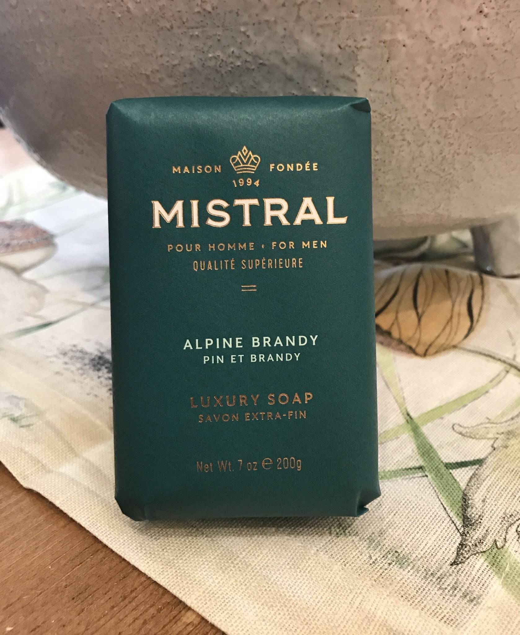 Mistral Alpine Brandy Soap! Mistral Men's Alpine Brandy Soap. 7 oz
