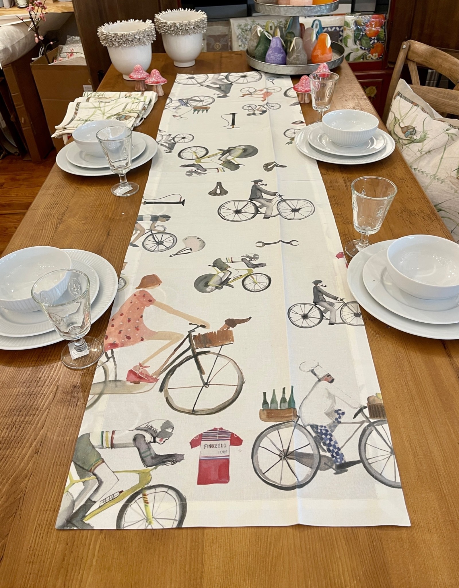 Italian Linen -  Bikers Table Runner 18" X 67"