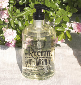 Panier Des Sens Liquid Marseille Soap -  "Rejuvenating Rose" in Reusable Glass Bottle - 16.9 oz.  Panier Des Sens