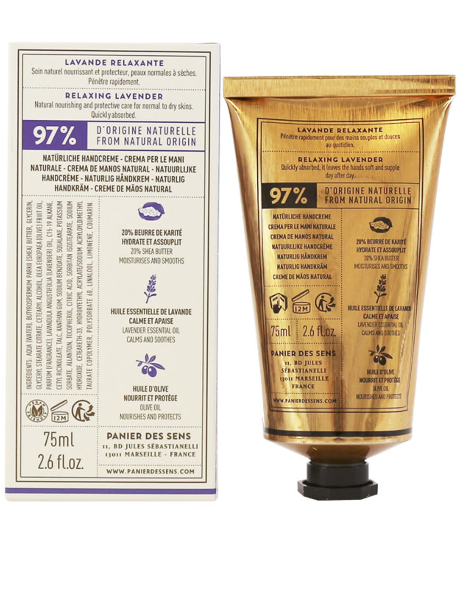 Panier Des Sens Relaxing Lavender Hand Cream - 2.6 oz.  Panier Des Sens