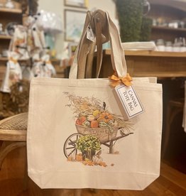 Pumpkin Wheelbarrow Tote Bag