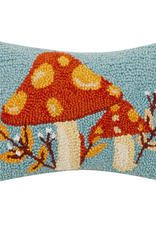 Fall Mushroom Hook Pillow 9" x 12"