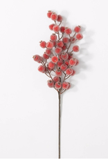 Red Frosted Berry Spray 24.5" (Large Berry)