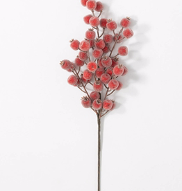 Red Frosted Berry Spray 24.5" (Large Berry)
