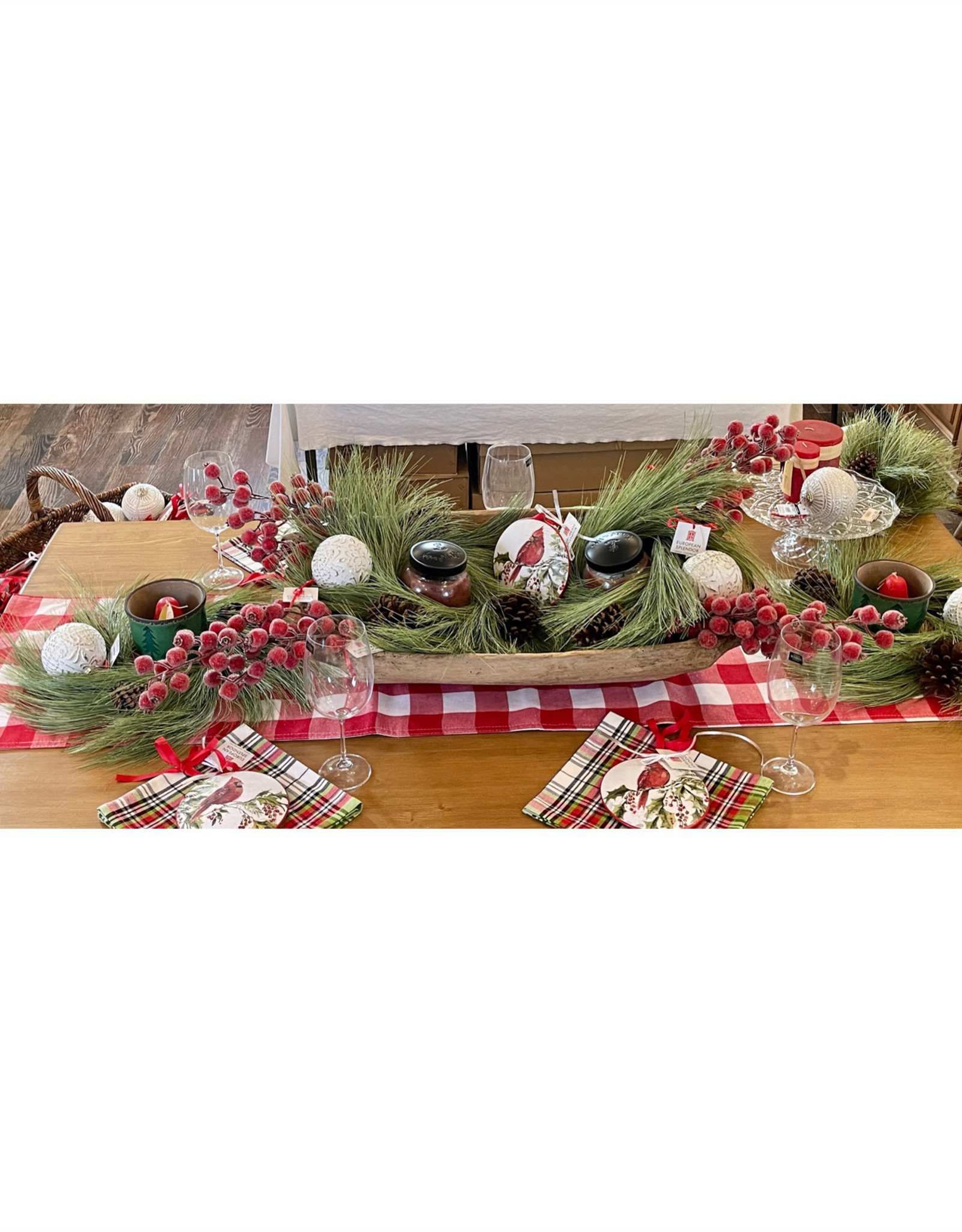 Red Frosted Berry Spray 24.5" (Large Berry)