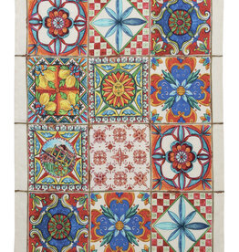 Italian Linen - Camastra Rosso Cream  Kitchen Towel 20" x 28"