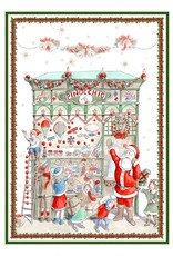 Italian Linen - Christmas Shop Pinocchio Cream Kitchen Towel 20" x 28"