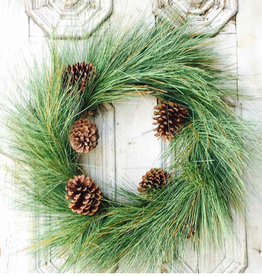 Pine Sugar Cone Wreath - 24"