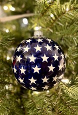 Christmas Ball Ornament - Stars 4" x 4.5"