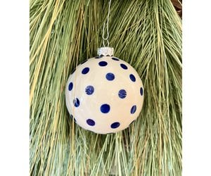 Christmas Ball Ornament - Snowflakes w/Red Berries (D1005)