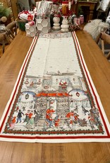 Italian Linen - Christmas Shopping Table Runner 18" x 67"