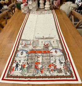 Italian Linen - Christmas Shopping Table Runner 18" x 67"