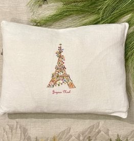 Eiffel Tower with Lights Pillow 12" x 16"