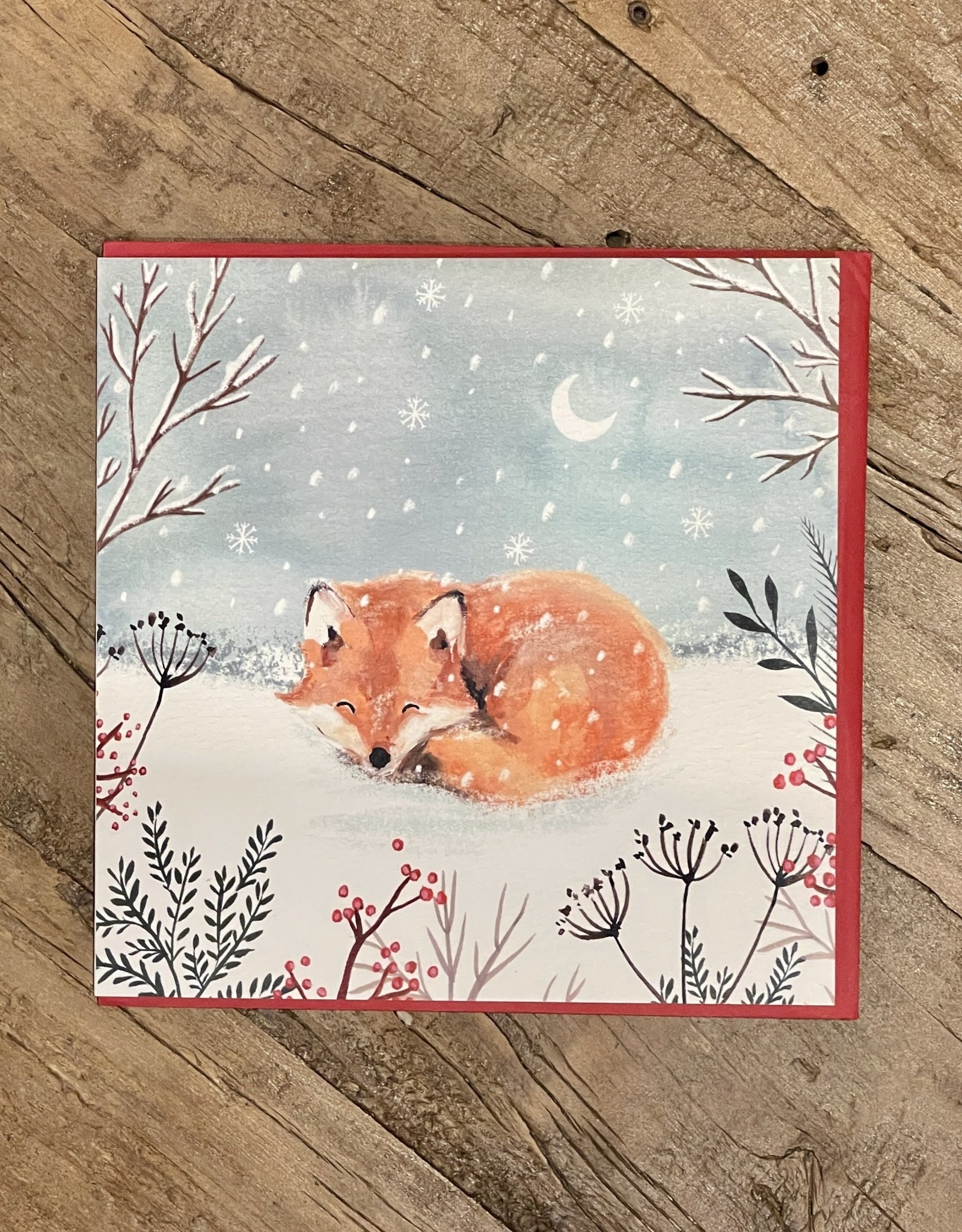 Winter Fox (Louise Mulgrew) Greeting  Card - 6" x 6"